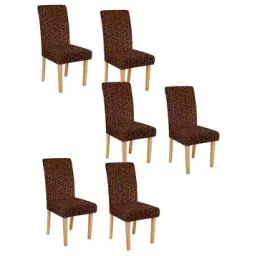 cortina eyelet curtain Pack of 6 Washable Chair Cover Slipcovers-picture-24
