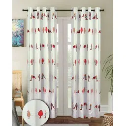 cortina eyelet curtain Set of 2 Graphic Print Door Curtains-picture-50