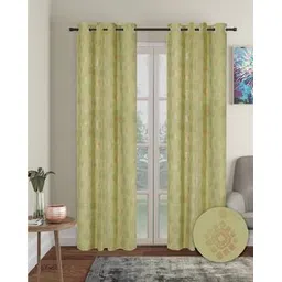 cortina eyelet curtain Set of 2 Printed Door Curtains-picture-25