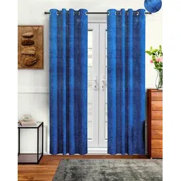 cortina eyelet curtain Set of 2 Printed Long Door Curtains-picture-28