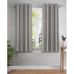 cortina eyelet curtain Set of 2 Printed Window Curtains-picture-11