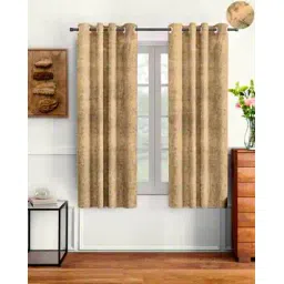 cortina eyelet curtain Set of 2 Printed Window Curtains-picture-46