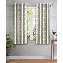 cortina eyelet curtain Set of 2 Printed Window Curtains-picture-44