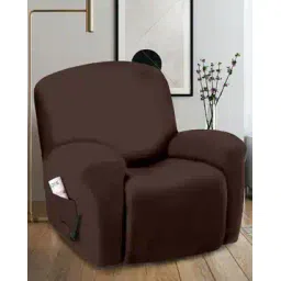 cortina eyelet curtain Stretchable Single Seater Recliner Cover with Patch Pocket-picture-39