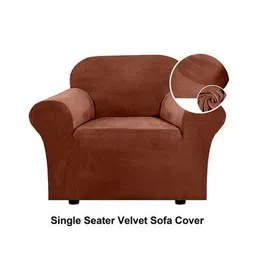 cortina eyelet curtain Velvet Single Seater Sofa Cover-picture-37