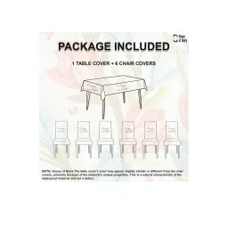 cortina eyelet curtain Printed 6-Seater Table Cover with Chair Covers image 3