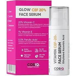 Cos-IQ 20% Vitamin C Serum, 30ml | With Vitamin E & Ferulic Acid | Glowing & Brightening Skin | Anti-Aging Serum for Wrinkles, Fine Lines & Dark Spots | All Skin Types | 30-Days Pack-picture-54
