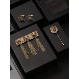 COSA NOSTRAA Men Gold-Toned Accessory Gift Set-picture-20