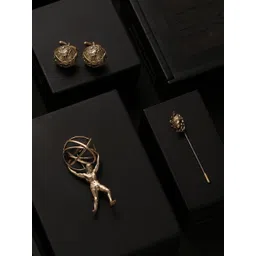 COSA NOSTRAA Men Gold-Toned Accessory Gift Set-picture-16