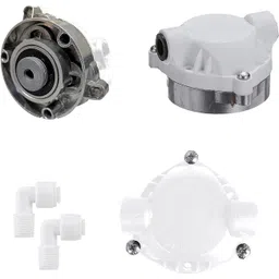 cosea Aqua Pump Head for RO Water Purifier Pumps with 2pcs Elbow Connectors -(white) Solid Filter Cartridge image 1