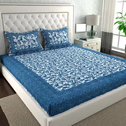 cosito 144 TC Cotton Double Jaipuri Prints Flat Bedsheet-picture-26