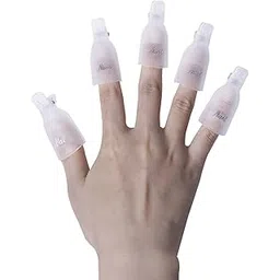 Cosluxe 10Pcs Professional Plastic Acrylic Nail Art Polish Remover Clips UV Gel Wrap Cleaner Soak Off Cap Clip white-picture-55
