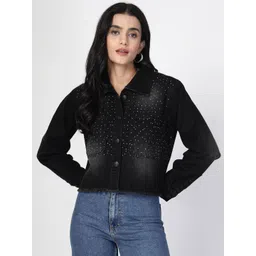 COSMIC TRIO Women Lightweight Denim Jacket-picture-29