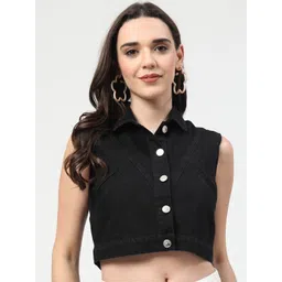 COSMIC TRIO Women Washed Lightweight Denim Jacket-picture-35