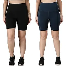 cosvos Active wear Knee Length Leggings, Tights for Women | Non Transparent | Squat Proof | Buttery Soft Fabric | Sports Fitness | Polyester Knee Length Leggings Tights (Combo Product)-picture-14