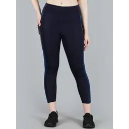 COSVOS Women Color Block Ankle Length Tights-picture-17