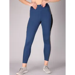 COSVOS Women Color Block Ankle Length Tights-picture-18