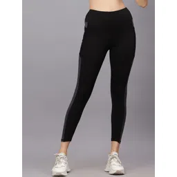 COSVOS Women Color Block Ankle Length Tights-picture-45