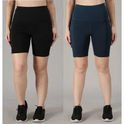 Solid Women Black, Dark Blue Tights-image-16