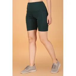 Solid Women Dark Green Tights-image-10