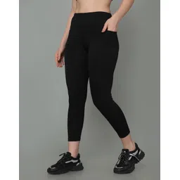 Women Solid Black Track Pants-image-9