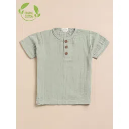 COT & CANDY Kids Striped Henley Neck Pockets T-shirt-picture-32