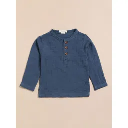 COT & CANDY Unisex Kids Solid Henley Neck Cotton T-shirt-picture-34