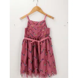 Cot'N Soft Girls Embellished Shoulder Strap Cotton A-Line Midi Dress-picture-58