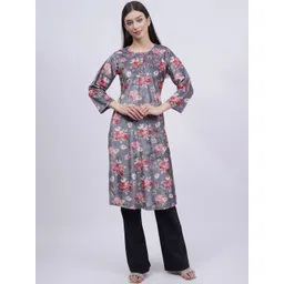 Cot'N Soft Women Floral Printed Indie Florals Velvet Kurta-picture-21