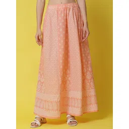 Cot'N Soft Women Printed Pure Cotton Flared Maxi Skirt-picture-35