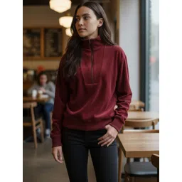 Cot'N Soft Women Ribbed Pullover with Zip Detail Detail-picture-19