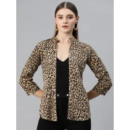 Cottinfab Beige Animal Print Shrug-picture-32