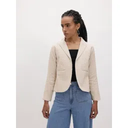 Cottinfab Beige Cotton Blazer-picture-26