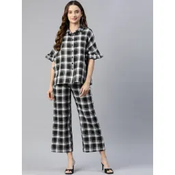 Cottinfab Black & White Cotton Checks Shirt-picture-40