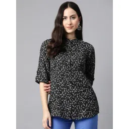 Cottinfab Black & White Cotton Printed Top-picture-23