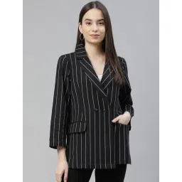 Cottinfab Black & White Striped Blazer-picture-31