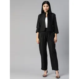 Cottinfab Black Cotton Striped Co-Ord Set-picture-23