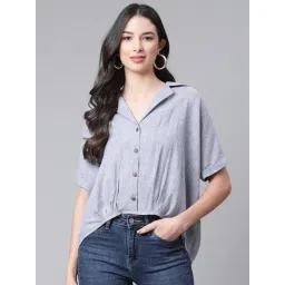 Cottinfab Blue Half Sleeve Rayon Shirt-picture-46