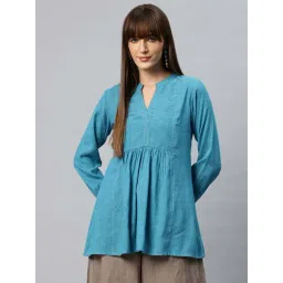 Cottinfab Blue Regular Fit Tunic-picture-34
