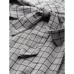 Cottinfab Checked Puff Sleeve Shirt Midi Dress image 5