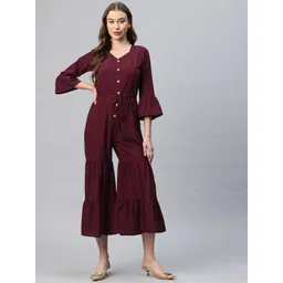 Cottinfab Flared Leg Basic Jumpsuit-picture-24