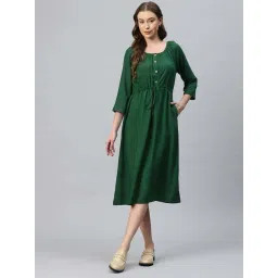 Cottinfab Green Casual Dress-picture-36