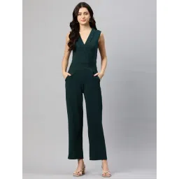 Cottinfab Green Regular Fit Jumpsuit-picture-18