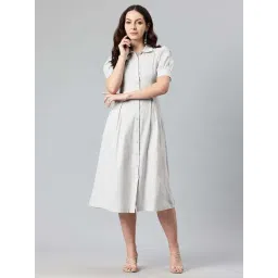 Cottinfab Grey Cotton Regular Fit Dress-picture-31