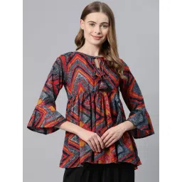 Cottinfab Grey Printed Top-picture-38