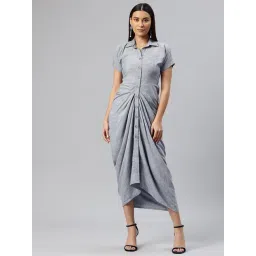 Cottinfab Grey Shirt Dress-picture-25