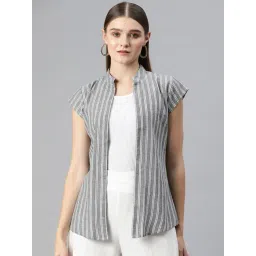 Cottinfab Grey Striped Shrug-picture-20