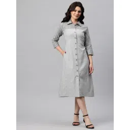 Cottinfab Grey Stripes Dress-picture-41