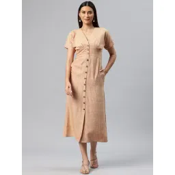 Cottinfab Peach A Line Dress-picture-41