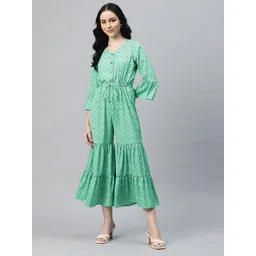 Cottinfab Printed Flared Leg Basic Jumpsuit-picture-27